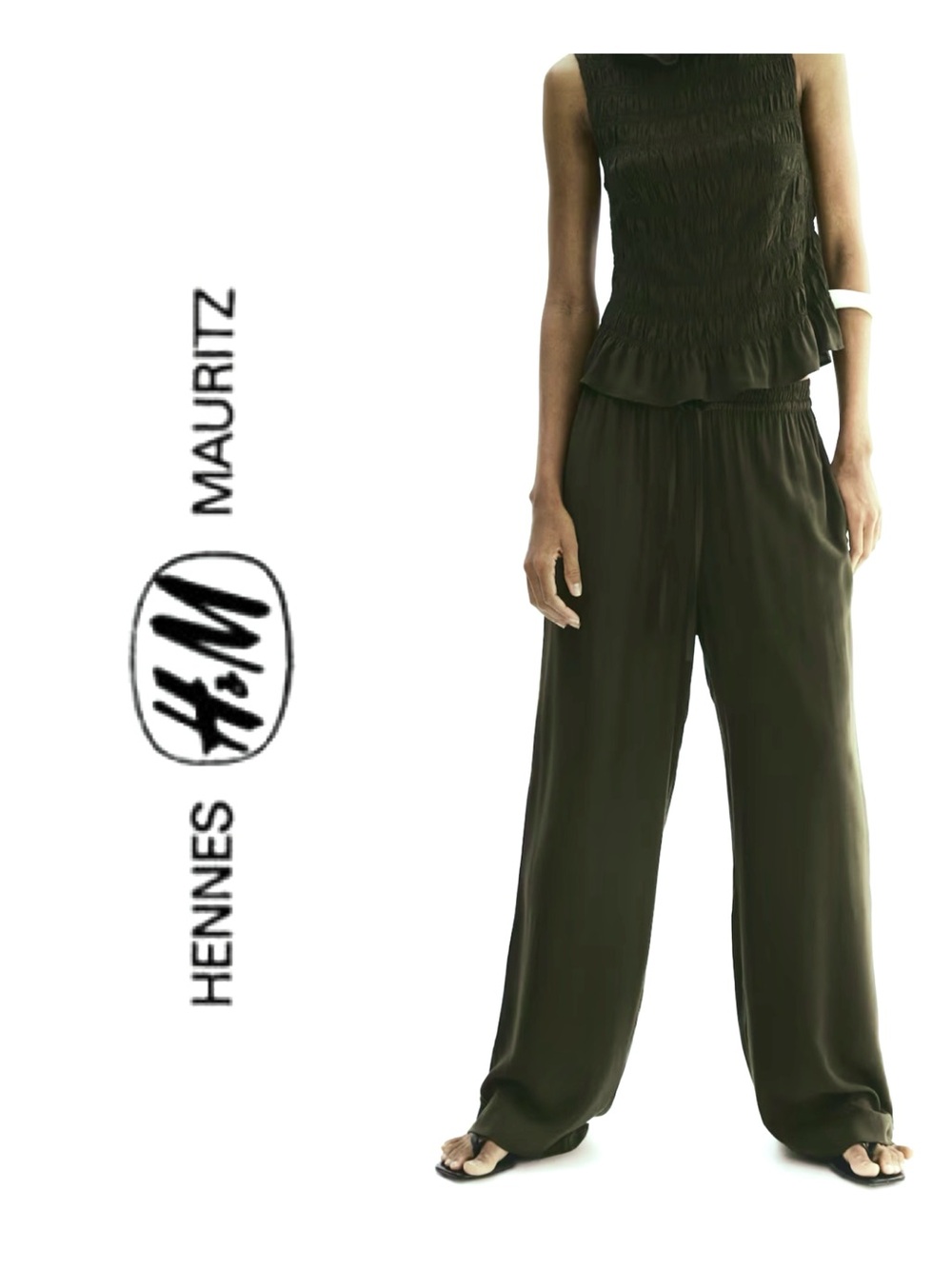 H&M Viscose Drawstring Pants